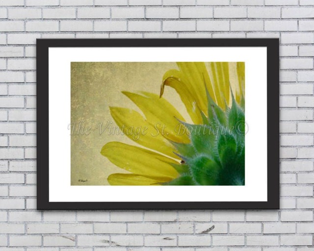 Sunflower Decor/ Rustic Art/ Cabin Digital Print/ Mothers Day/ Wall Valentines Flower Painting/ - You Print - image 1