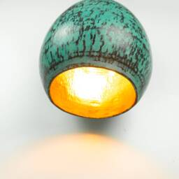 Copper Teardrop Pendant Light - Hammered Verdigris Hanging Lamp Kitchen Island Fixture - thumbnail 4