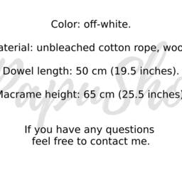 Macrame Wall Hanging, Dorm Room Decor - thumbnail 2