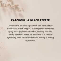 Patchouli & Black Pepper Soy Wax Candle Spring Home Decor Eco-Friendly Modern Elegant For Meditation Clean Burning - thumbnail 4