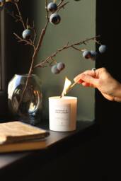 Patchouli & Black Pepper Soy Wax Candle Spring Home Decor Eco-Friendly Modern Elegant For Meditation Clean Burning - thumbnail 1