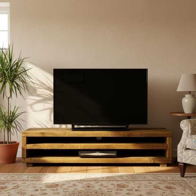 Rustic Wooden Tv Stand, Kingston Farmhouse Media Console - image 1