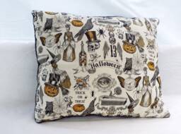 "Pillow Halloween Skulls Trick Treat Mink Fleece Back 16"" X 20" - thumbnail 1