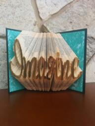 Imagine - Folded Book Art Fully Customizable, Imagination - thumbnail 1