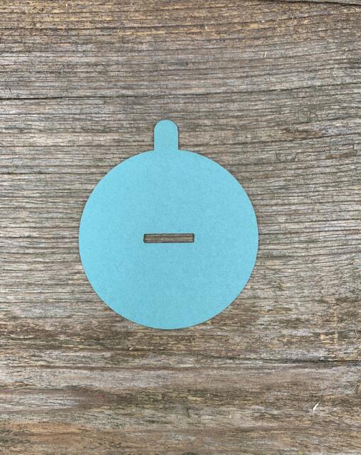 Blank Candle Dust Cover Green Cardstock With Wooden Wick Slot - image 1