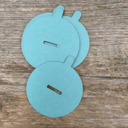 Blank Candle Dust Cover Green Cardstock With Wooden Wick Slot - thumbnail 4