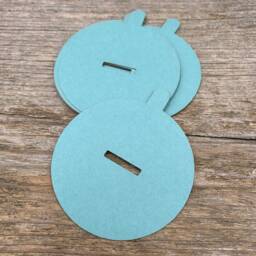 Blank Candle Dust Cover Green Cardstock With Wooden Wick Slot - thumbnail 3