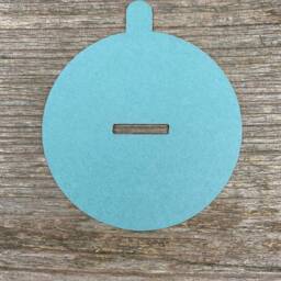 Blank Candle Dust Cover Green Cardstock With Wooden Wick Slot - thumbnail 2