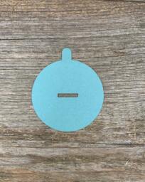 Blank Candle Dust Cover Green Cardstock With Wooden Wick Slot