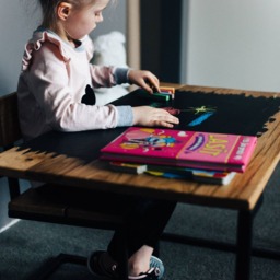 Handmade Oak Kids Table & Chair Set, Chalkboard - thumbnail 3