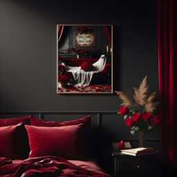 Welcome To My Boo Doir Ghost Print - Boudoir Decor, Gothic Bedroom Dark Home Romantic Art, Alternative Prints - thumbnail 1