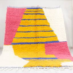 Moroccan Area Rug - Soft Handmade Berber Carpet Custom Size For Living Room Beni Ourain Style Azilal - thumbnail 2