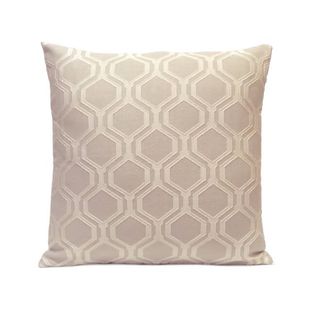 Ivory Beige Light Tan Throw Pillow Cover, Decorative Trendy Cushion Covers, Cotton Blend Farmhouse Pillowcase, Geometric Pattern Pillows - image 1