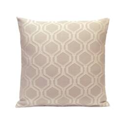 Ivory Beige Light Tan Throw Pillow Cover, Decorative Trendy Cushion Covers, Cotton Blend Farmhouse Pillowcase, Geometric Pattern Pillows - thumbnail 1