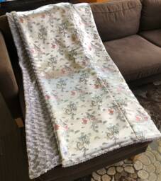 "Silver Dragon & Phoenix Brocade Extra Large Throw Blanket, ""The New Yorker" - thumbnail 1