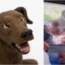 Custom Pet Sculpture Personalized Dog Cat Figurine, Handmade Clay Keepsake - thumbnail 2