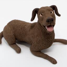 Custom Pet Sculpture Personalized Dog Cat Figurine, Handmade Clay Keepsake - thumbnail 3