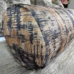 "Modern Bed Cushion Mahali Bronze God Brown - Bolster Cylinder/Pillow 16"" X 6" - thumbnail 2