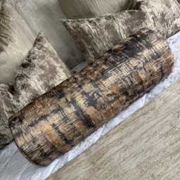 "Modern Bed Cushion Mahali Bronze God Brown - Bolster Cylinder/Pillow 16"" X 6" - thumbnail 4