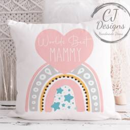 Worlds Best Granny Cushion - Printed White Canvas, Nanny, Mum, Step Aunt, Friend, Neighbour Etc - thumbnail 3