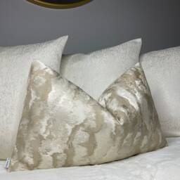 "Champagne Cushion Cover, Gold Champagne Pillow Cover , Luxury Designer Lumbar Size 12"" X 20" - thumbnail 4
