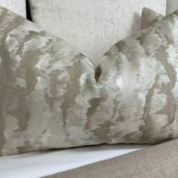 "Champagne Cushion Cover, Gold Champagne Pillow Cover , Luxury Designer Lumbar Size 12"" X 20" - thumbnail 3