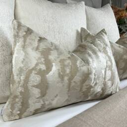 "Champagne Cushion Cover, Gold Champagne Pillow Cover , Luxury Designer Lumbar Size 12"" X 20"