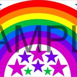 Rainbow & Stars Wall Sticker Kit Nursery Decal Car Art Vinyl 2 Sizes Multicolour Bright Children's Bedroom Mural - thumbnail 2