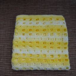 Teddy Bear Baby Blanket in Sunshine Yellow - thumbnail 4