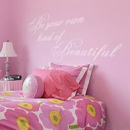 Be Your Own Kind Of Beautiful Wall Decal - Bathroom Decals Teen Wall Decals 086 - thumbnail 1
