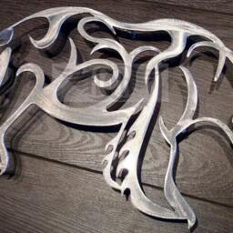 Polar Bear Metal Wall Art Decor - thumbnail 2