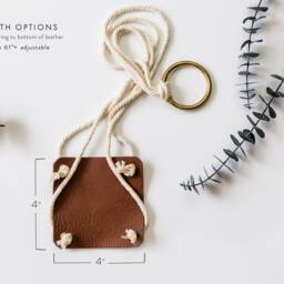 Indoor Hanging Plant Hanger Leather Hammock Jungle Air Macrame Holder Minimal Planter Hygge Decor - Sale - thumbnail 3