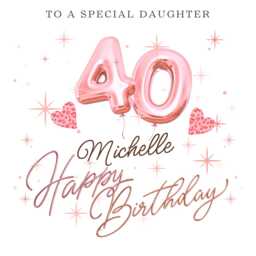 Personalised Daughter 40Th Birthday Candle Gifts Card Mug B - thumbnail 4