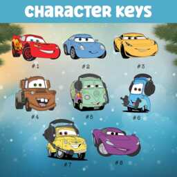 Personalized Cars Movie Keychain Holder, Lightning Mcqueen & Mater Key, Couple Hanger For Wall Hanging, Perfect Home Decor - thumbnail 4