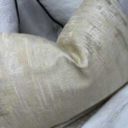 Luxury Pillow Cover, Rectangle Cushion Designer Laura Ashley Whinfell- Double Sided, Sofa Cover Cream - Gold Bed - thumbnail 3