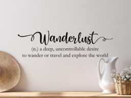 Wanderlust Wall Decal - Definition Travel Decor -Travel Quote - thumbnail 1