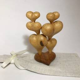 "Hand Carved Wooden Figurine ""Couple" - thumbnail 3