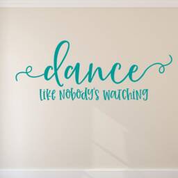 Dance Like Nobody's Watching - Wall Decal- Decor Girls Room Tween Girl Decor- Teen Vinyl Decal - thumbnail 3