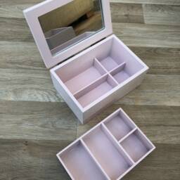 Personalised Jewellery Box Granddaughter ~ Girl Birthday Or Christening/Newborn Shabby Chic Style With Any Name Date Keepsake - thumbnail 3