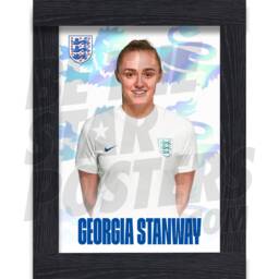 England Lionesses Stanway Headshot Poster - Officially Licensed Product Sizes A4/A3 + Framed Option - thumbnail 2