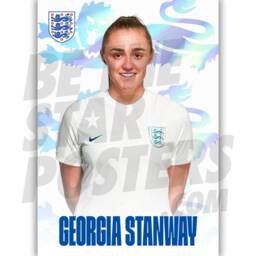 England Lionesses Stanway Headshot Poster - Officially Licensed Product Sizes A4/A3 + Framed Option - thumbnail 1