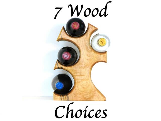 4 Bottle Wine Tree Racks - Wood in 7 Different Options Holder Unique Storage Rack - image 1