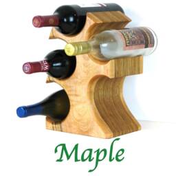 4 Bottle Wine Tree Racks - Wood in 7 Different Options Holder Unique Storage Rack - thumbnail 3