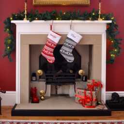 Personalised Embroidered Christmas Stocking Luxury Knitted Reindeer With Name - Red Or Silver Design UK Gift - thumbnail 2