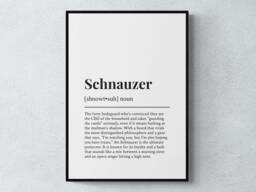 Schnauzer Funny Definition Dog Wall Art Print - thumbnail 1