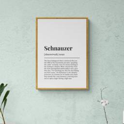 Schnauzer Funny Definition Dog Wall Art Print - thumbnail 3