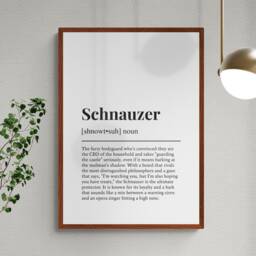 Schnauzer Funny Definition Dog Wall Art Print - thumbnail 2