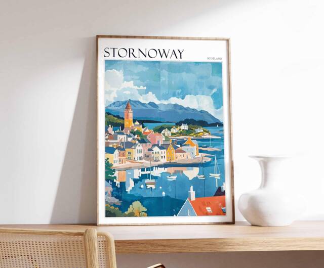 stornoway Scotland Travel Poster Isle Of Lewis Art Print - image 1