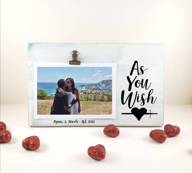 As You Wish Picture Frame, Princess Bride Quote Personalized Photo Holder, Couples Gift, Anniversary I Love Gift For Her - image 1