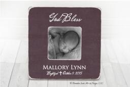 Personalized Baptism Picture Frame God Bless Gift - thumbnail 1